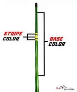 Alternative view of B-20 Striped Economy Chrome Bo Staff